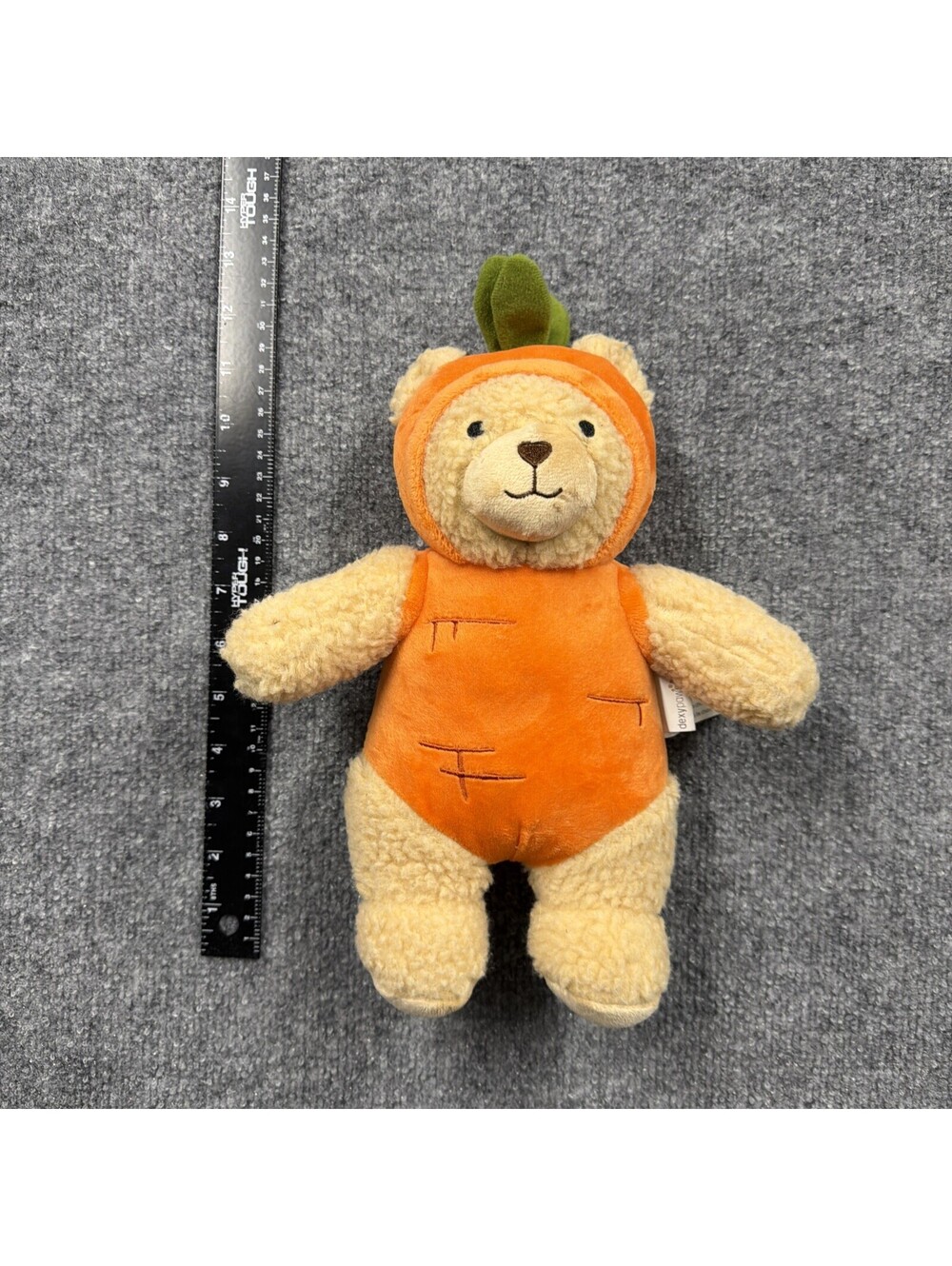 DexiPaw Dog Toy Pumpkin Bear With Squeaker And Crinkle Tummy